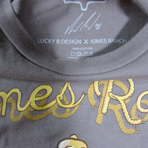 Kimes Ranch Women's XL Short Sleeve Lucky B Rodee-Oh! Graphic T-Shirt Mocha - Picture 2 of 2